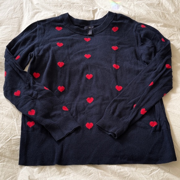 GAP Intarsia Heart Sweater ❤️ size L - Picture 3 of 11
